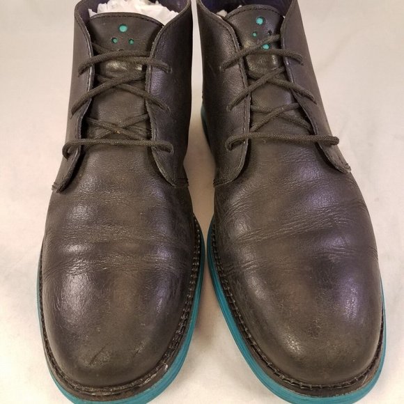 COLE HAAN LUNARGRAND  MAN BOOTS CHUKKA BLACK DISTRESSED LEATHER 8.5 M main image 6